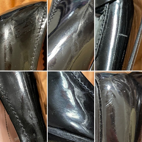 Miu Miu Black Patent Leather Pointy Toe Heels Size 37 1/2 - Picture 13 of 14